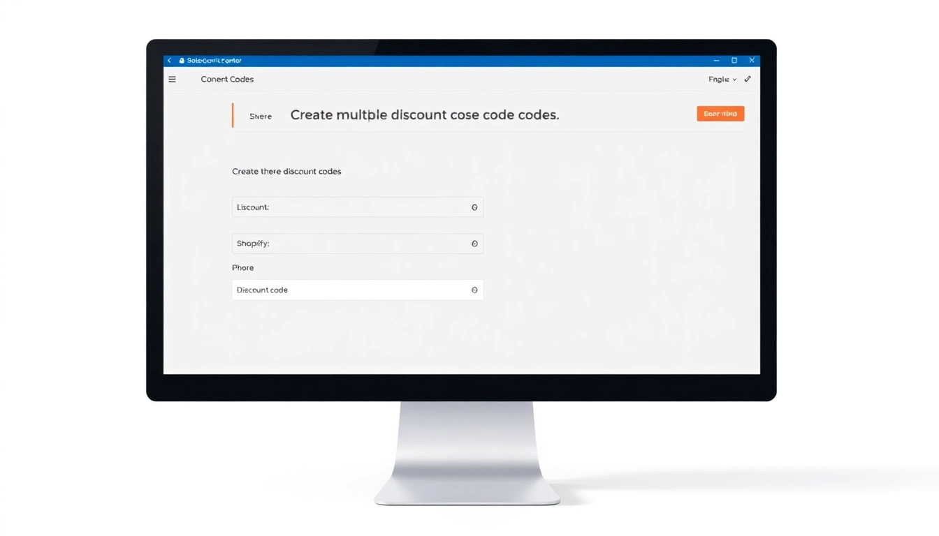 Generate unique discount codes quickly with the Shopify bulk discount code generator tool interface.