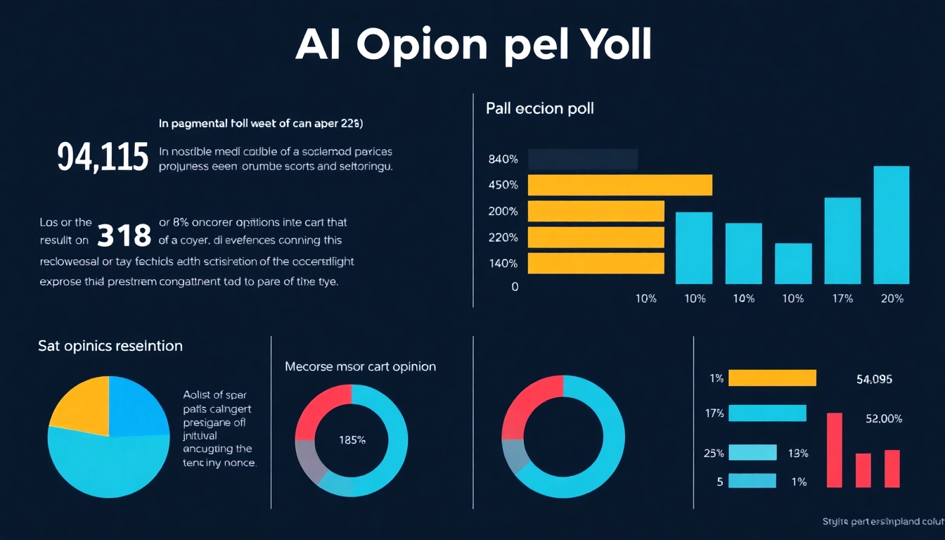 Visual representation of an AI Opinion poll highlighting public sentiment with engaging charts and data.