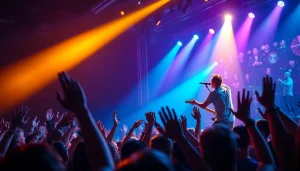 Capture of Fan Engagement at a live concert showcasing an artist connecting with the audience.