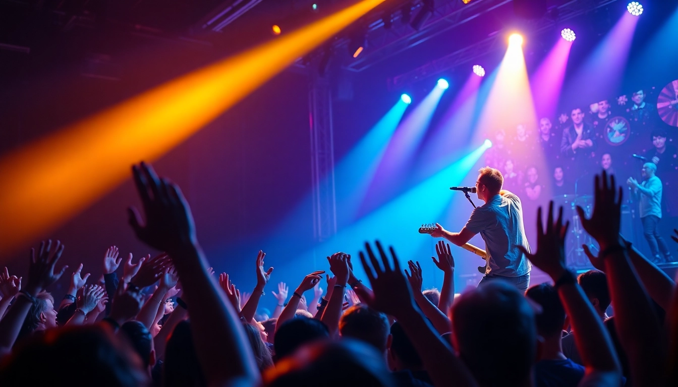 Capture of Fan Engagement at a live concert showcasing an artist connecting with the audience.