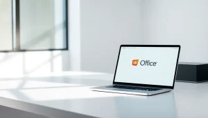 Navigate wps office下载 on a modern laptop showcasing its user-friendly interface.