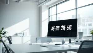 Discover the features of 美洽官网 in a contemporary workspace setup, enhancing your business communication.