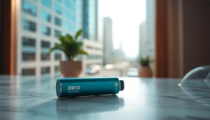 Experience the sleek design of a zero nicotine disposable vape, showcasing modern aesthetics and vibrant colors.