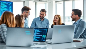 Showcase of Managed IT Services Markham professionals collaborating in a vibrant office environment.