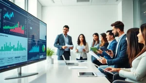 Analyzing competitive intelligence in a dynamic collaborative workspace with diverse professionals.