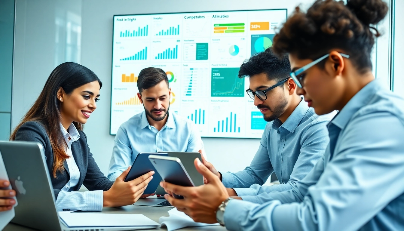 Utilizing ai prompts for competitive intelligence in a professional analysis setting with teams collaborating.