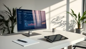 Analyze text using an AI detection tool on a modern workstation with sleek design.