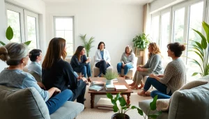 Engaging with clients, a dedicated attachment theory specialist fosters connection and healing in a soothing environment.