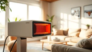 Infrarot heizung spendet sanfte Wärme in einem gemütlichen Wohnraum mit stilvollem Design.
